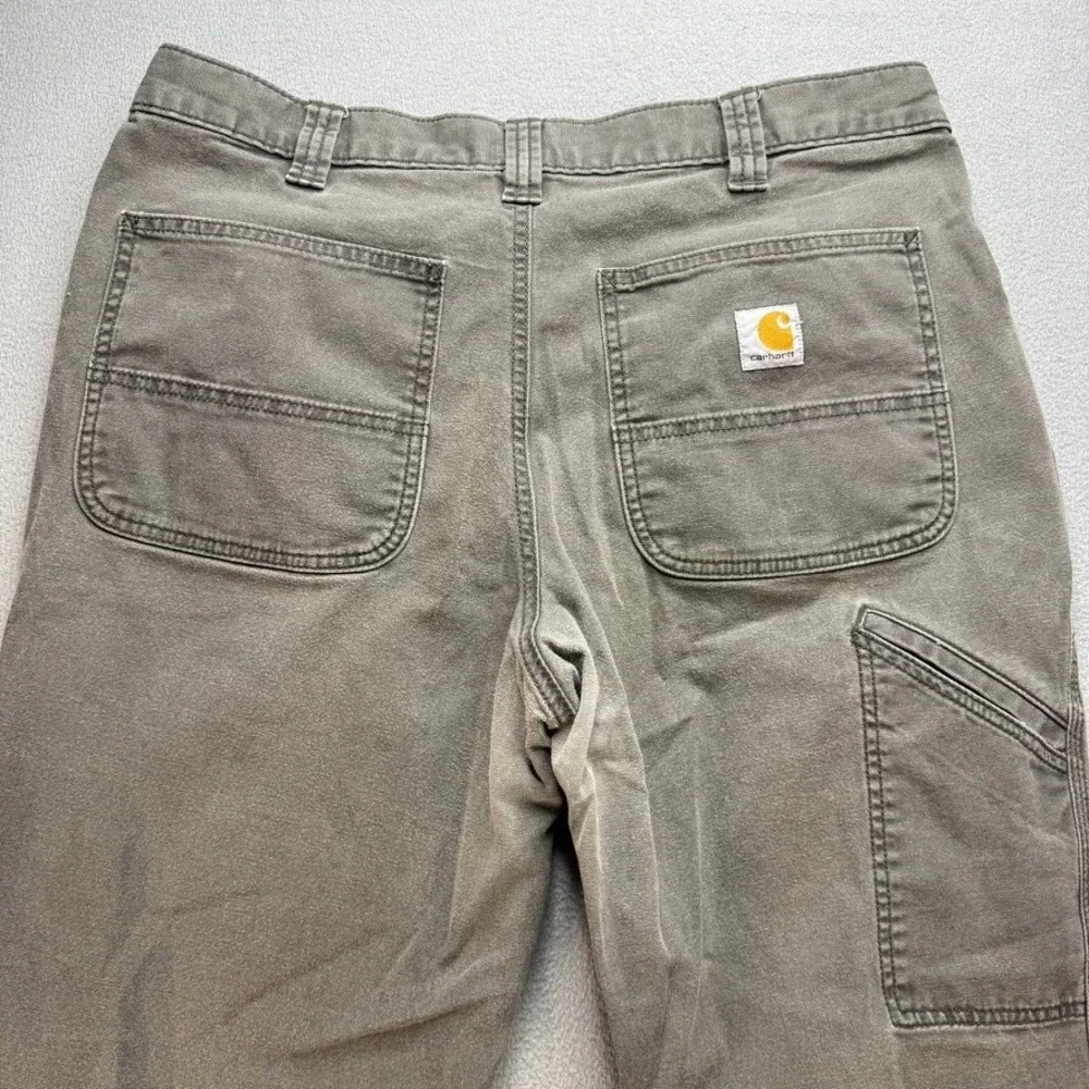 Carhartt Work Pant Mens 34x30 (FIT 34x27) Rugged Flex Relaxed Fit Canvas Utility